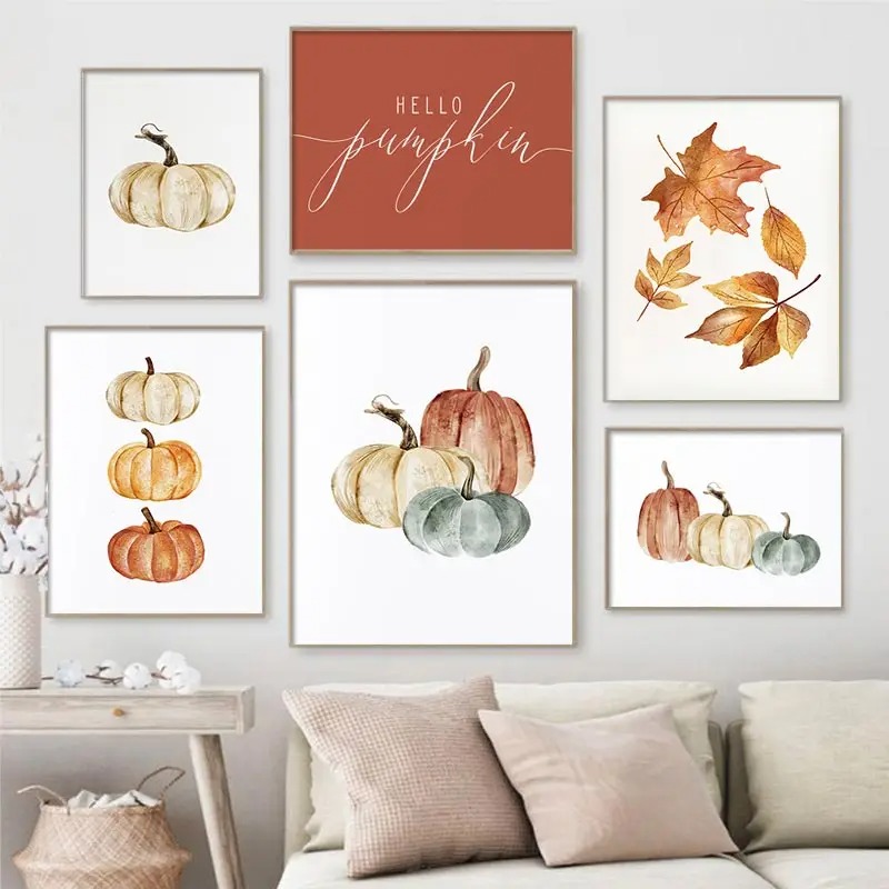 Resin Art Quotes - ハロウィン秋の格言ダイヤモンドポスターハローパンプキン引用句壁画写真子供漫画アートプリント家の装飾