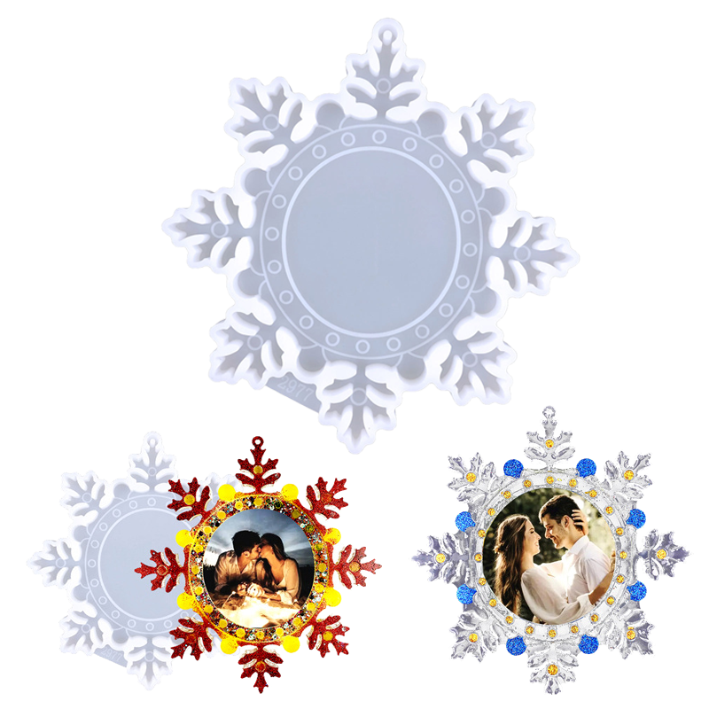 Resin Art Photo Frame - クリスマスの写真のフレーム,エポキシ樹脂,ガラス型,鋳鉄金型,日曜大工,装飾用品用