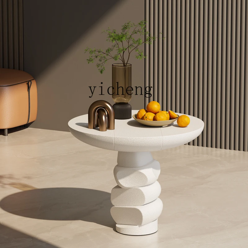 Resin Art Coffee Table - L8-12 回転式コーヒーテーブル クリエイティブモデルルーム用サイドテーブル
