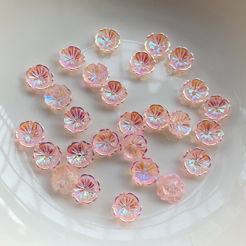 Resin Art Earrings Design - 花8ミリメートルイヤリングジュエリーアクセサリー樹脂ラインストーン作るdiyスクラップブック工芸品ネイルアートデザイン60個