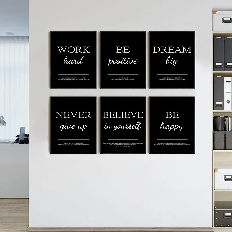 Resin Art Quotes - モダンでシンプルなインスピレーションを与える引用句ダイヤモンドアート絵画プリント北欧風壁装飾ポスターリビングルームオフィスホームデコ用