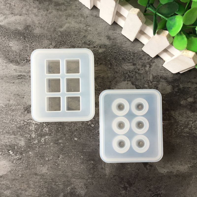 Resin Art Kit With Molds - シリコーン型 16 ミリメートルキューブボールビーズ 6 コンパートメント樹脂シリコーン金型手作り DIY