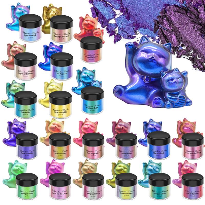 Pearl Powder Resin - カメレオンネイルパウダー,エポキシ樹脂,ミネラルスムース,真珠光沢のあるパール顔料,ジュエリー作りツール,DIY, 3g