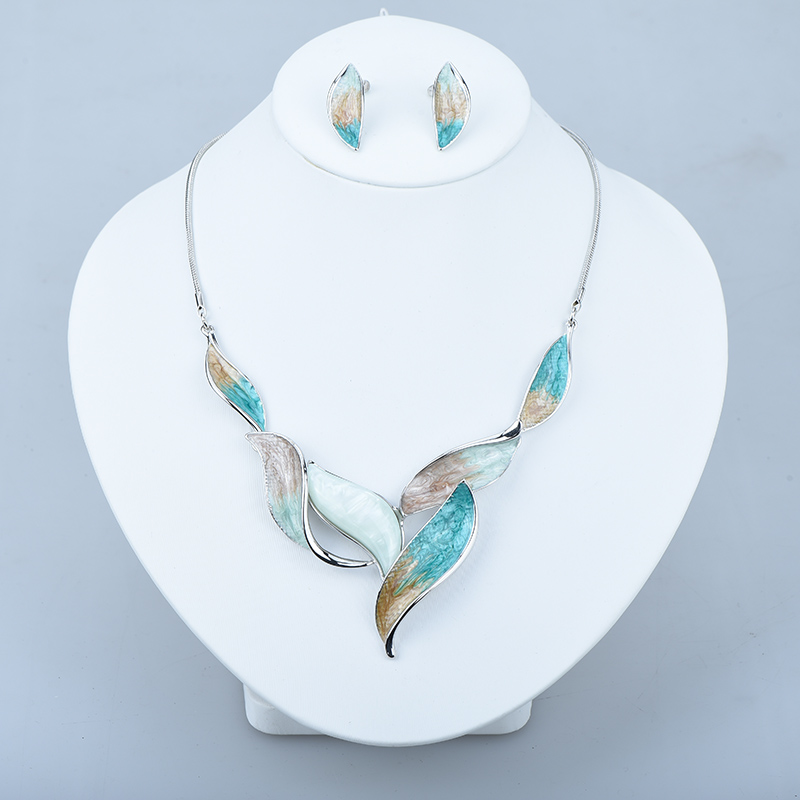 Resin Art Earrings Design - Iceyy-女性のためのレジンネックレスとイヤリングのセット,新しいデザイン,ファッション,芸術的な絵画,お祝いギフト