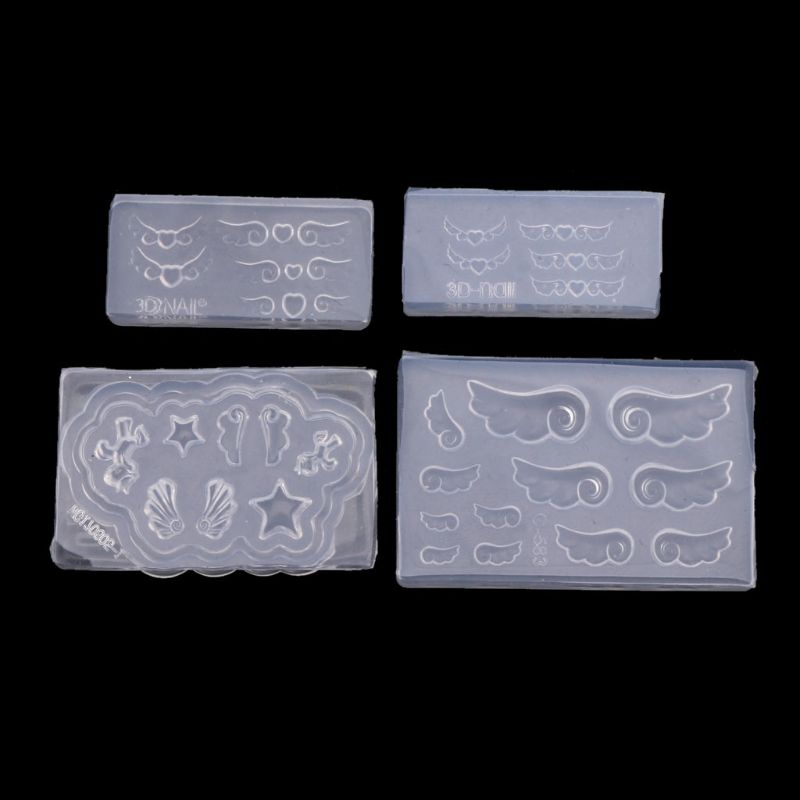 Resin Art Earrings Material - DIY ネイルアートデコレーション用品ネイルアートテンプレート Maincure ツール女性のための Y08E