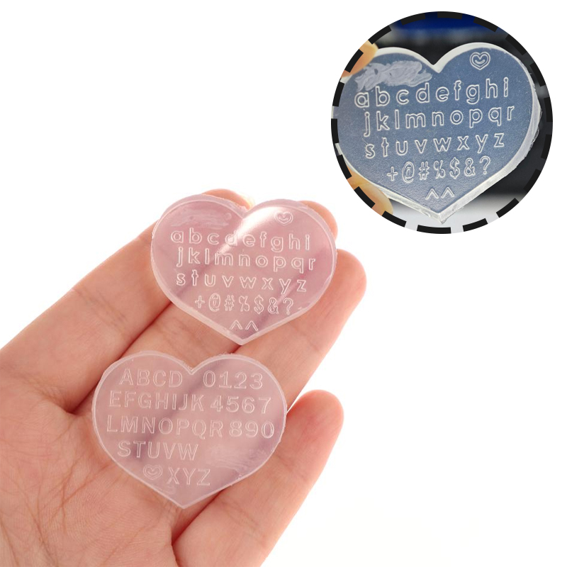 Resin Art Earrings Design - 1/3個入り レジンアートデコレーション 汎用 英語文字デザイン ネイルシリコンモールド イヤリング
