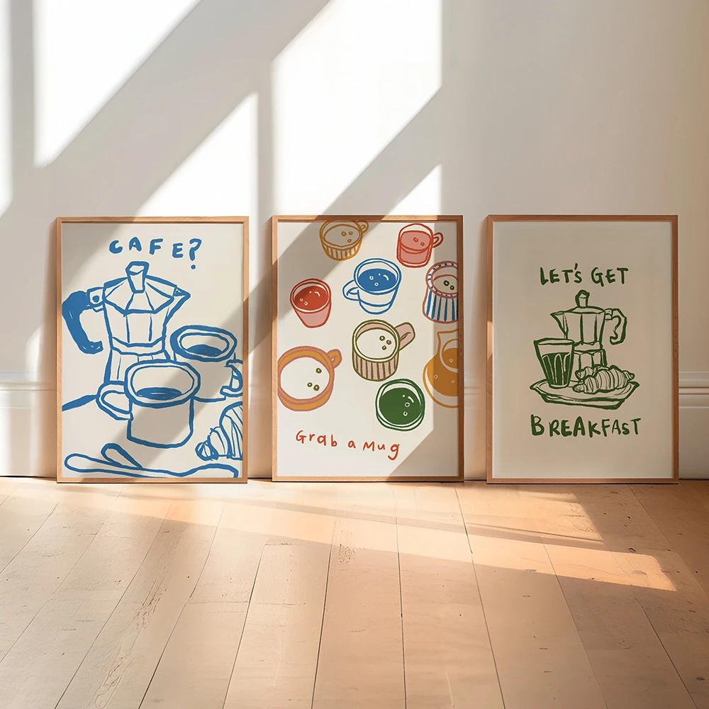 Resin Art Quotes - コーヒーウォールアートポスター ダイヤモンドペインティングプリント 朝食マグカップ ワインドリンク引用句 ウォールピクチャー アート