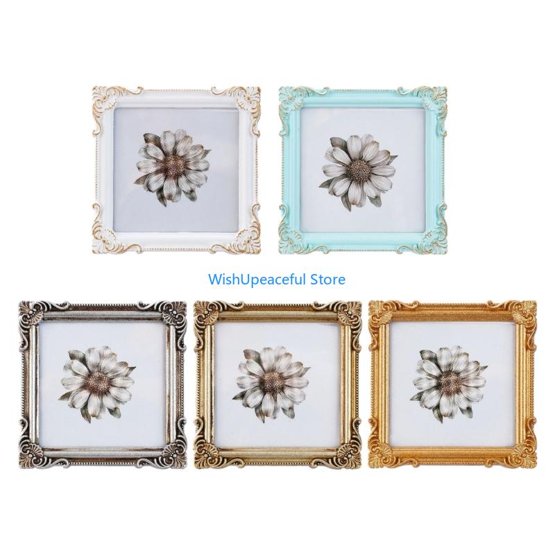 Resin Art Photo Frame - 34YA レトロなフォトフレーム、装飾フォトフレームアンティーク華やかなフォトフレームホームデコレーション、昔ながらのフォトギャラリーアート
