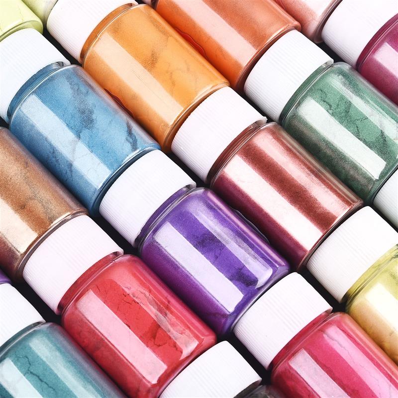 Pearl Powder Resin - 24 色 10 グラムミラー天然マイカパールパウダー染料エポキシエポキシ樹脂石鹸キャンドル DIY ジュエリーメイキング工芸品パールパウダー顔料