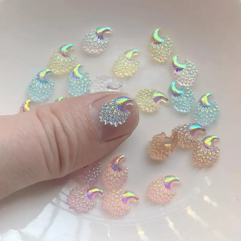 Resin Art Earrings Design - 50 ピース/ロット 8*12 ミリメートルジュエリーアクセサリー樹脂ラインストーンペンダントイヤリング作成 DIY スクラップブック工芸品ネイルアートデザイン