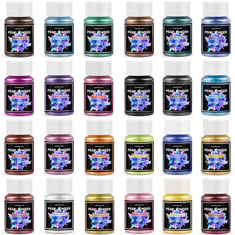 エポキシ樹脂染料顔料ミカビーズパウダー,ジュエリー作り用のエ - Pearl Powder Resin のレビューと価格