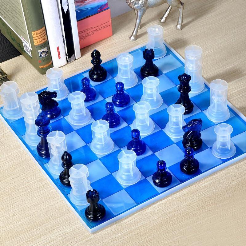 レジンチェスセット型、チェス盤付きシリコンレジン型、3Dシリ - Resin Art Kit With Molds のレビューと価格