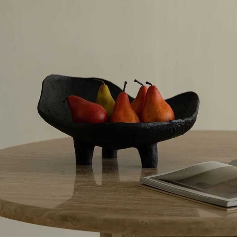 黒色のフルーツプレート樹脂製収納トレイオーナメントレトロアー - Resin Art Coffee Table のレビューと価格