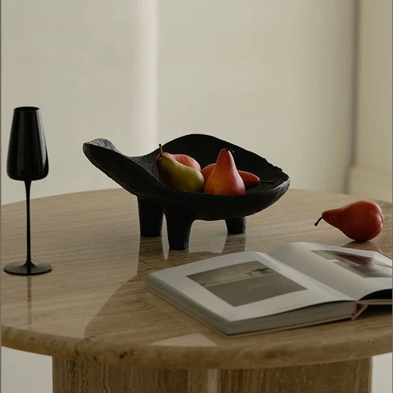 黒色のフルーツプレート樹脂製収納トレイオーナメントレトロアー - Resin Art Coffee Table のレビューと価格