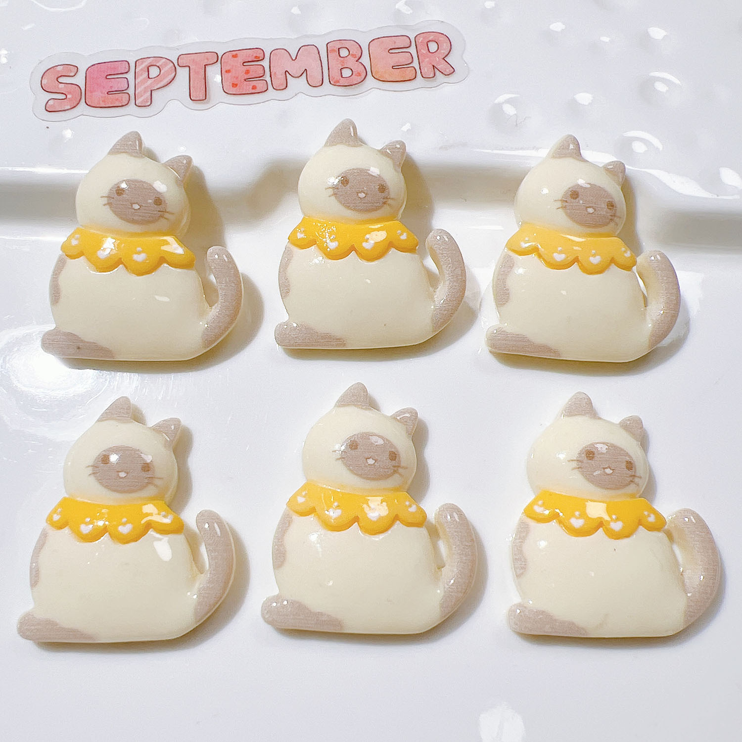 10/20 個かわいいちょう結び猫フラットバック樹脂スクラッ - Resin Art Earrings Material のレビューと価格