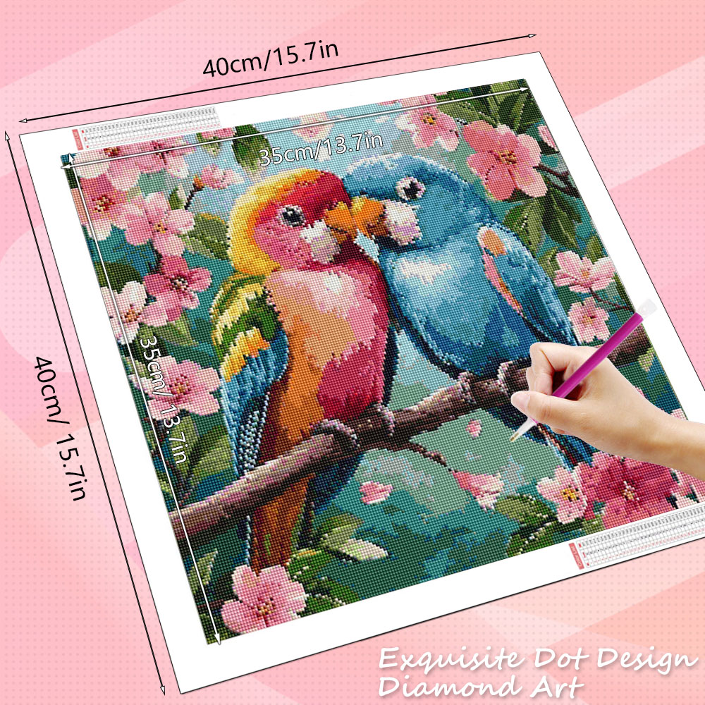 HUACAN ダイヤモンドペインティング 鳥 花 動物 モザ - Resin Art With Rose のレビューと価格