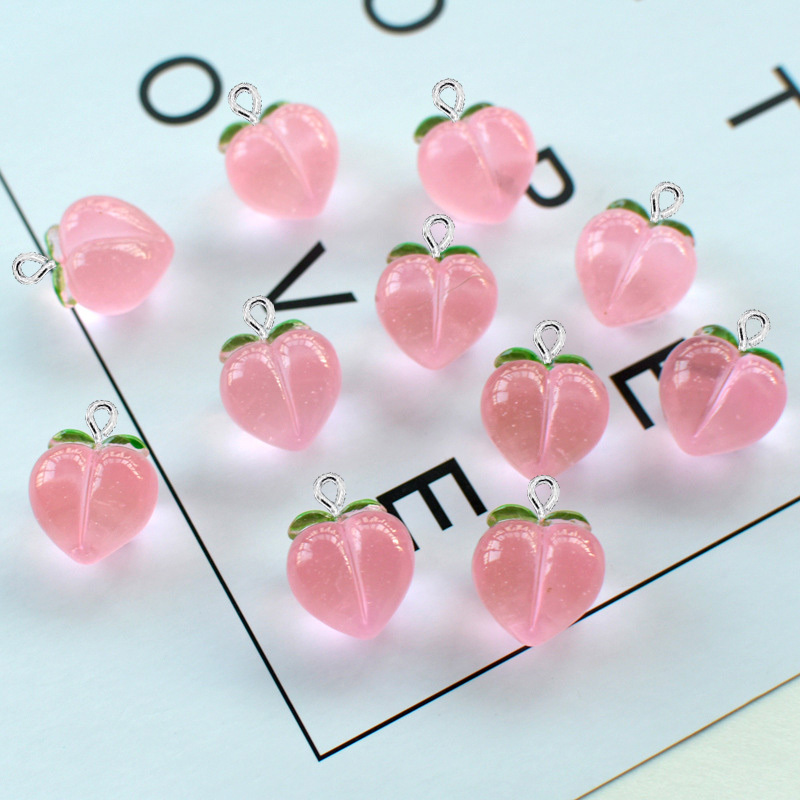 10 個新しい透明ピーチフラット樹脂チャームペンダントジュエ - Resin Art Essentials のレビューと価格