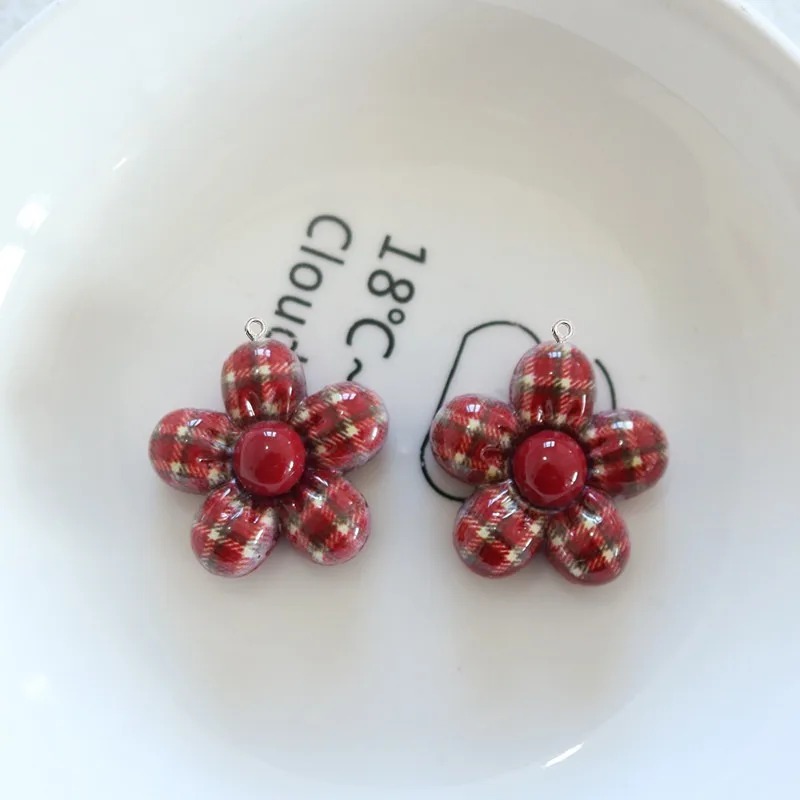 10 個甘い花平面樹脂ペンダントジュエリー所見用アクセサリー - Resin Art Earrings Material のレビューと価格
