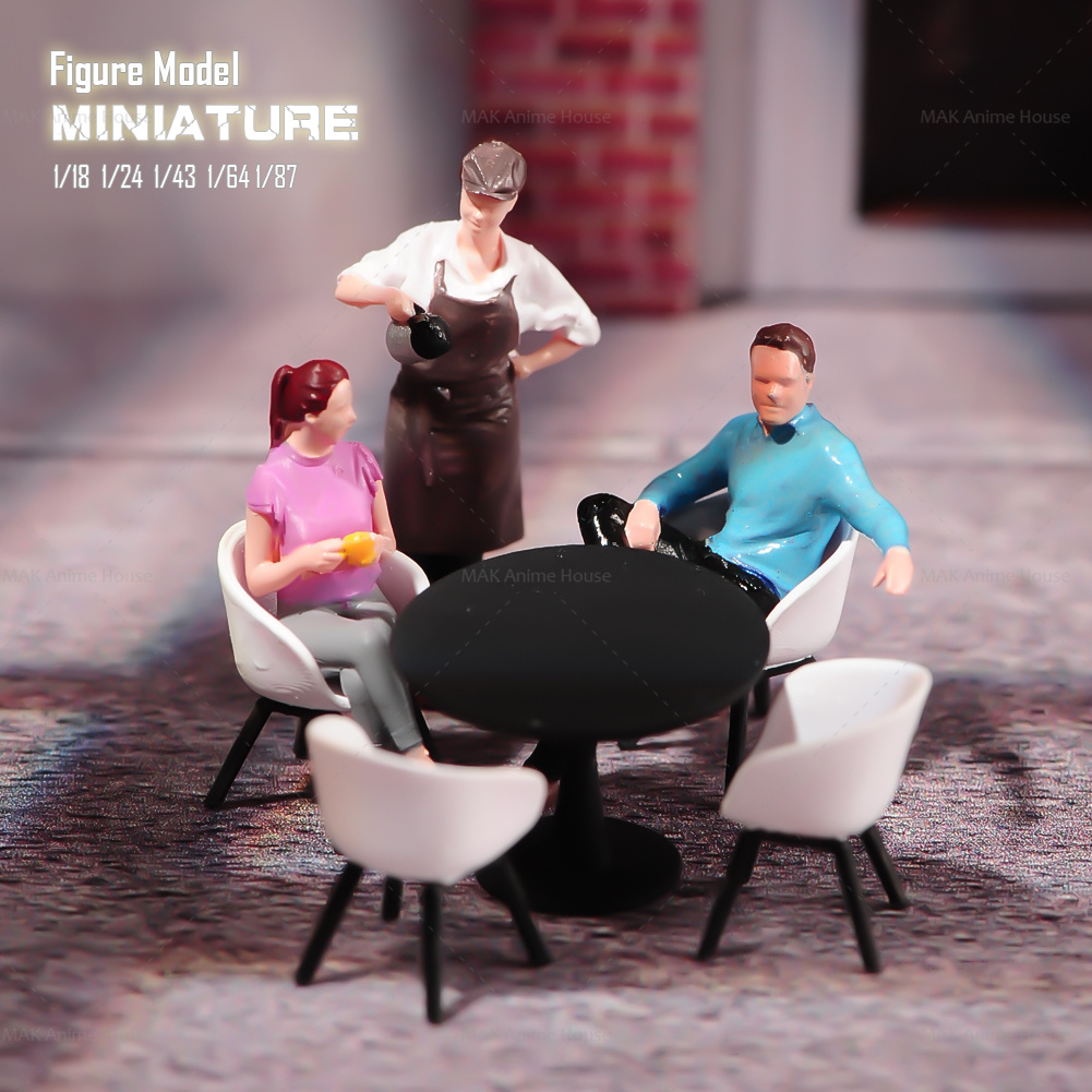 ミニチュアフィギュア,テーブルと椅子のセット,レストランの人 - Resin Art Coffee Table のレビューと価格
