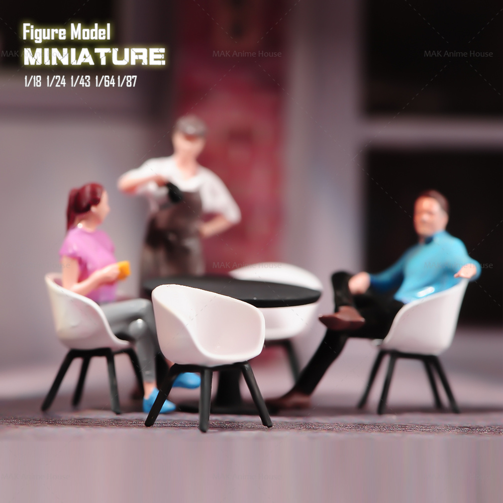 ミニチュアフィギュア,テーブルと椅子のセット,レストランの人 - Resin Art Coffee Table のレビューと価格