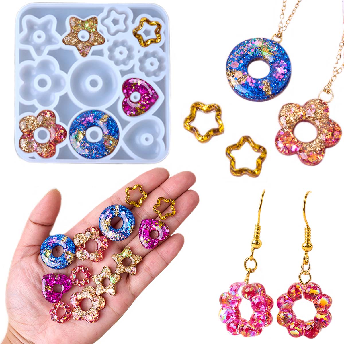 Multifuntional ジュエリーシリコーン型 DIY - Resin Art Kit With Molds のレビューと価格