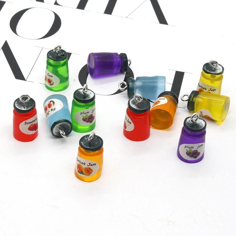 10個/パック いちごりんごフルーツジャム樹脂製イヤリングチ - Resin Art Essentials のレビューと価格