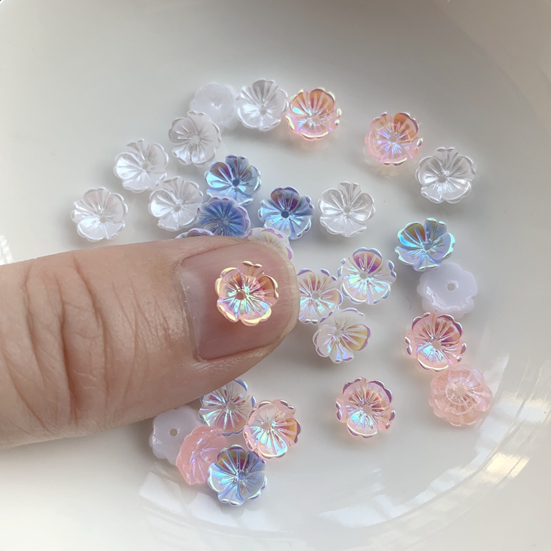 花8ミリメートルイヤリングジュエリーアクセサリー樹脂ラインス - Resin Art Earrings Design のレビューと価格
