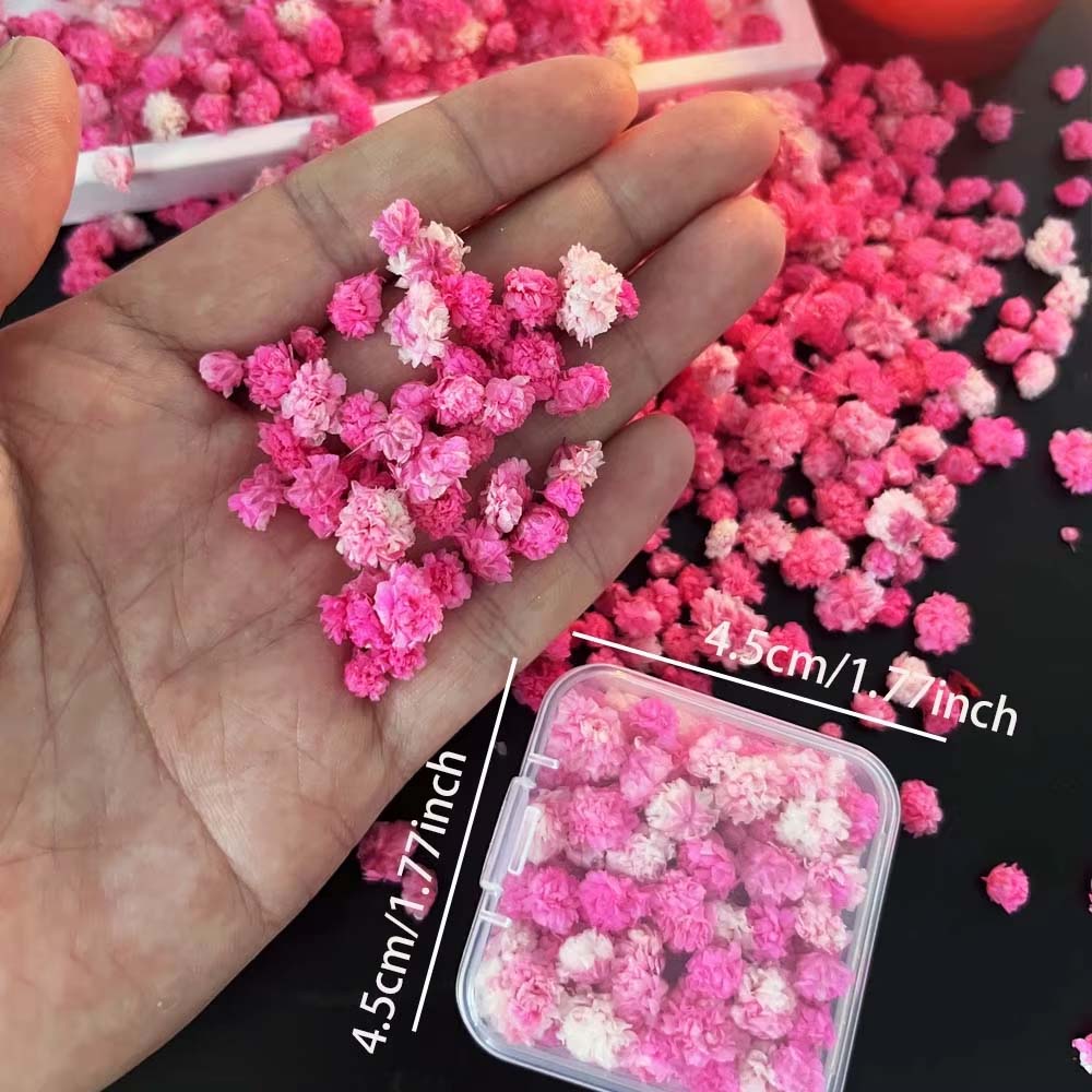 1箱フラワーミックス、工芸品、キャンドル作り、押し花、ピンク - Resin Art Earrings Design のレビューと価格