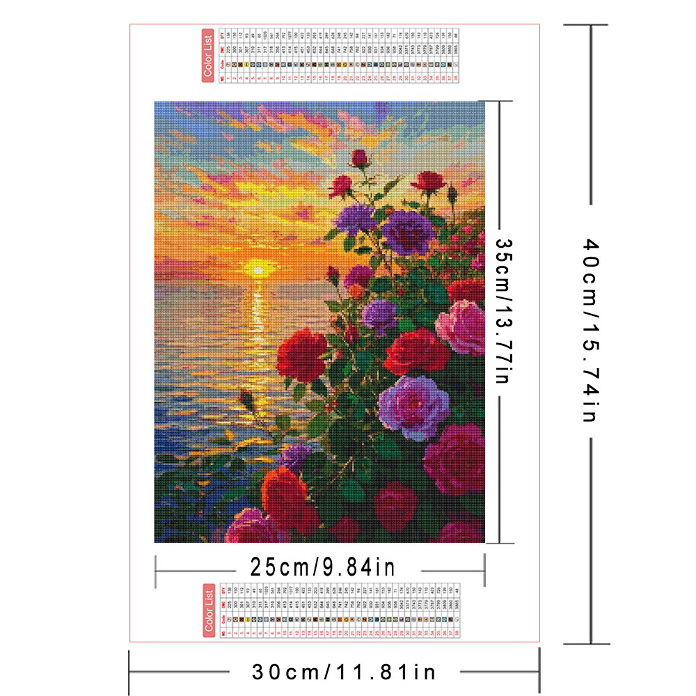 AZQSD ダイヤモンドアート絵画 バラの花のラインストーン - Resin Art With Rose のレビューと価格