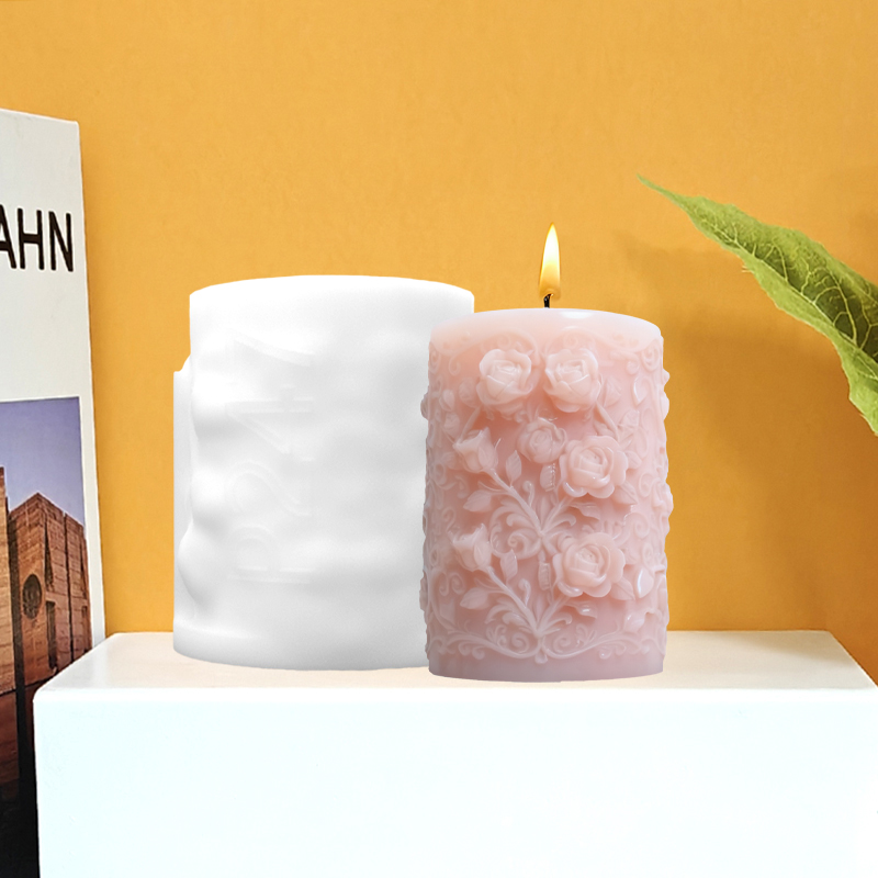 ダブルハートコネクテッドホワイトダブレリーフキャンドルシリコ - Resin Art With Rose のレビューと価格