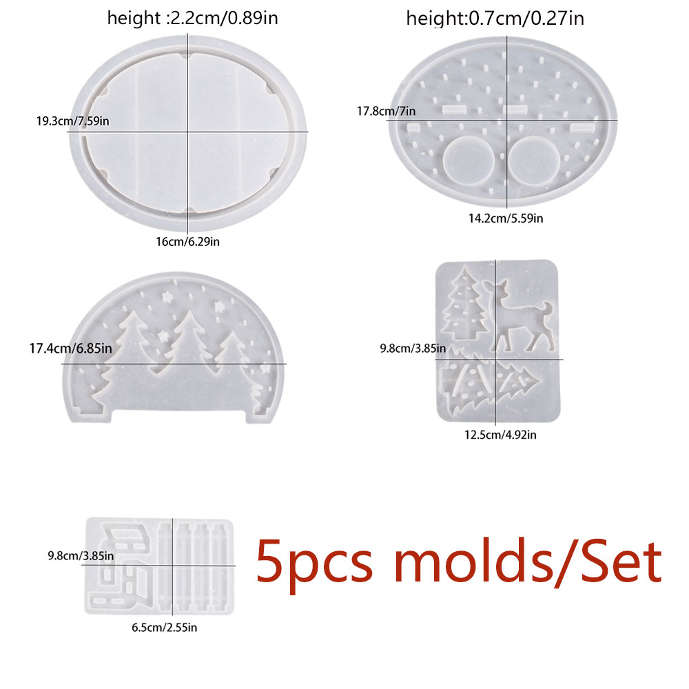 クリスマスエルクティーライトキャンドルホルダーシリコンモール - Resin Art Kit With Molds のレビューと価格