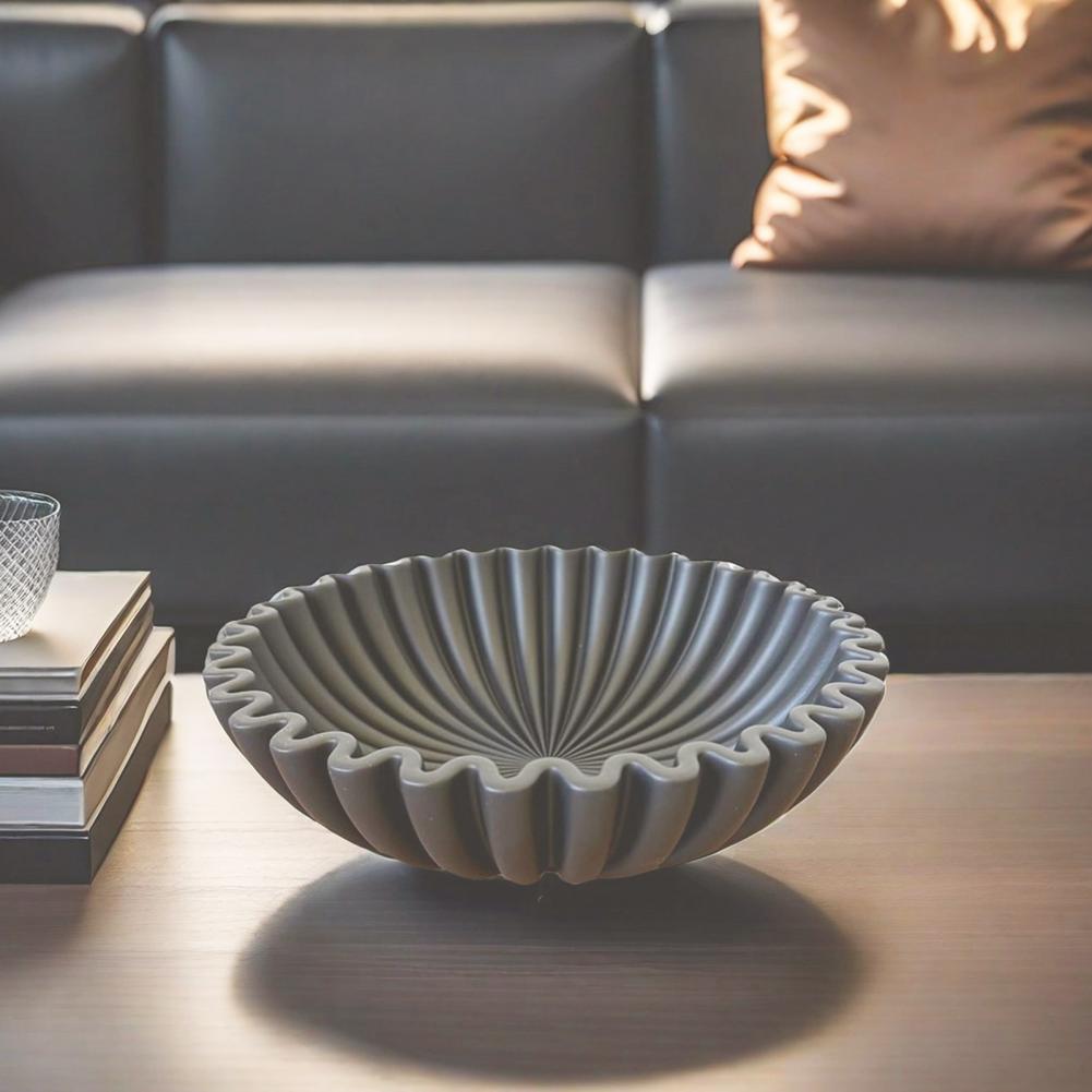 15/25 センチメートル樹脂ボウル装飾黒フリル溝付きボウル - Resin Art Coffee Table のレビューと価格