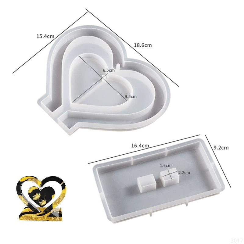 文字Mmエポキシ樹脂シリコンモールドDIY母の日バレンタイン - Resin Art Kit With Molds のレビューと価格