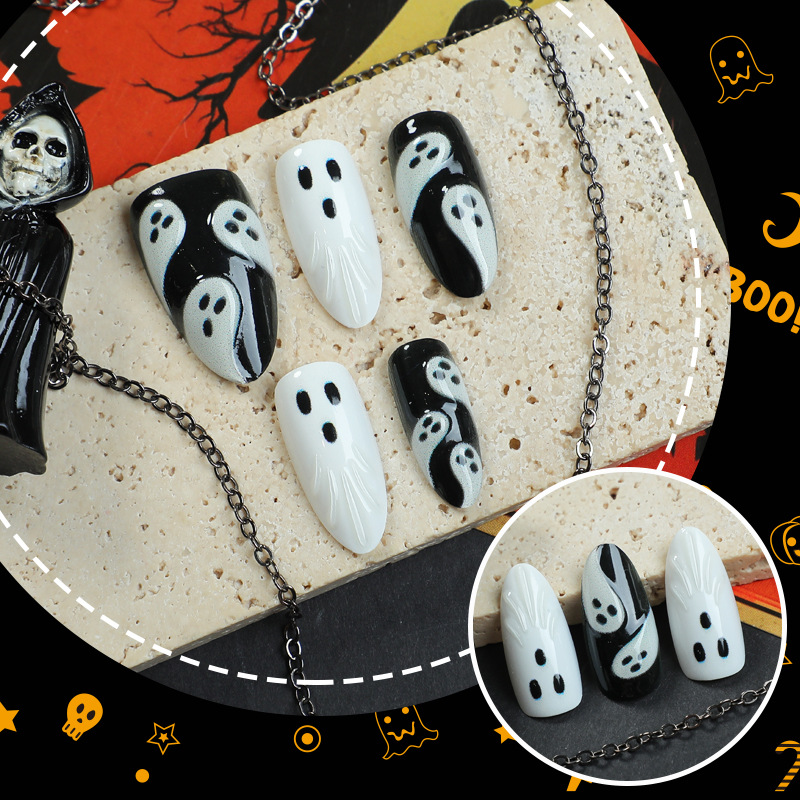 30個入り 2025年ハロウィン アーモンド型 怖い白黒ゴー - Resin Art Set のレビューと価格