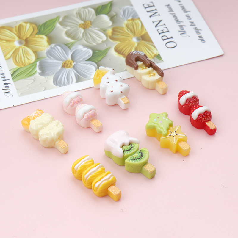 50/300個入り レジン製 カラフルミニフルーツスキュワー - Resin Art Earrings Material のレビューと価格