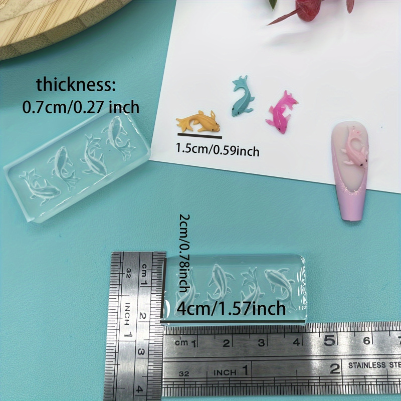 ネイルアートデザイン用フィッシュシリコンモールドスーツ、レジ - Resin Art Earrings Design のレビューと価格