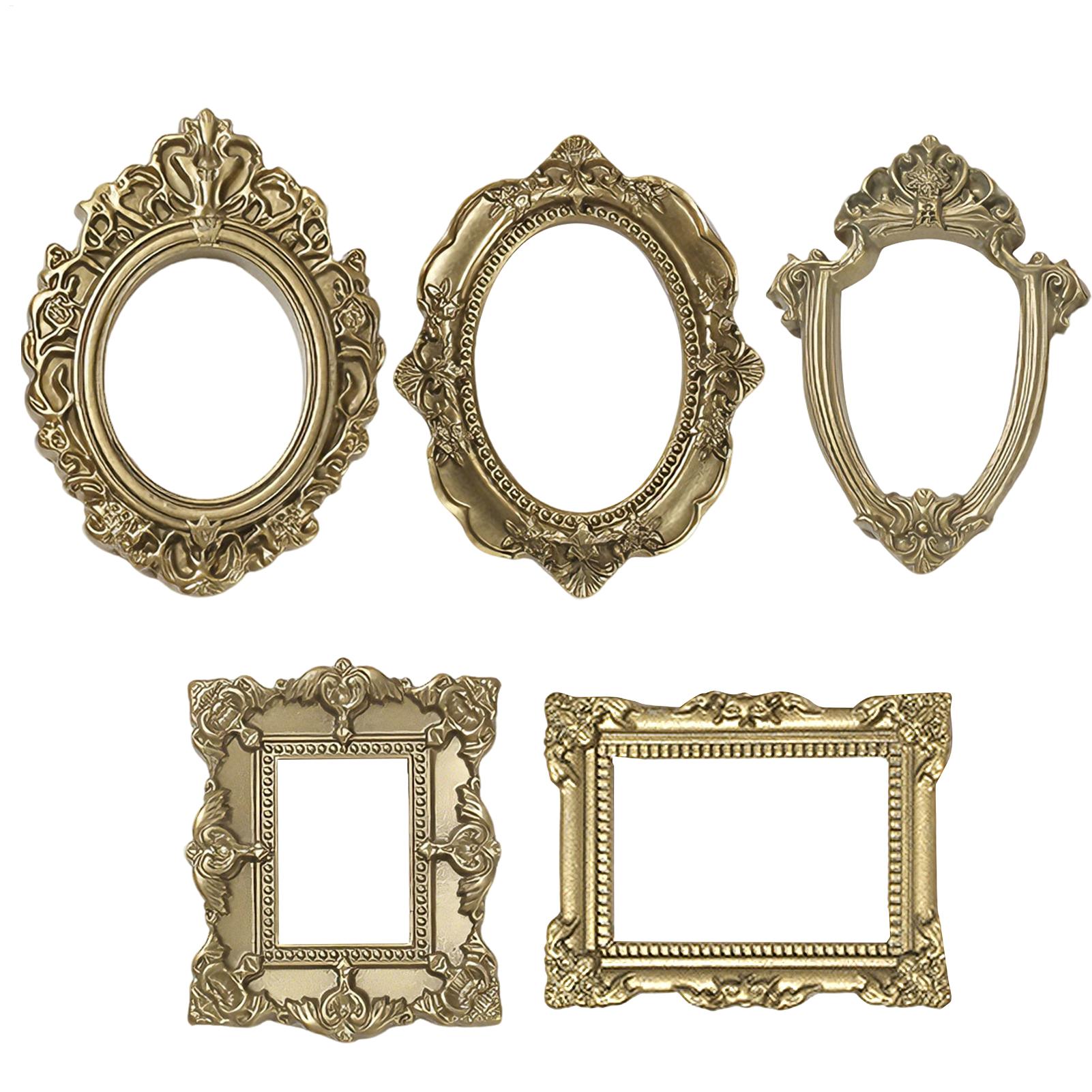 5/9 個ゴールドヴィンテージフォトフレームアートジュエリー - Resin Art Photo Frame のレビューと価格