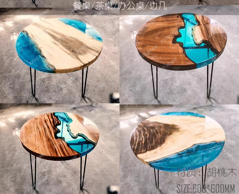 クリエイティブアートダイニングテーブル エポキシ樹脂 リバー - Resin Art Coffee Table のレビューと価格