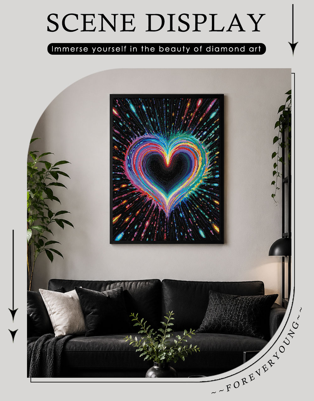 ForeverYoung 43.7×58.3cm ハートラデ - Resin Art On Wall のレビューと価格