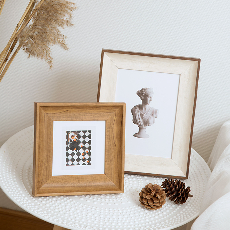 ミニマリストスクエアフォトフレーム多用途ディスプレイアルバム - Resin Art Photo Frame のレビューと価格