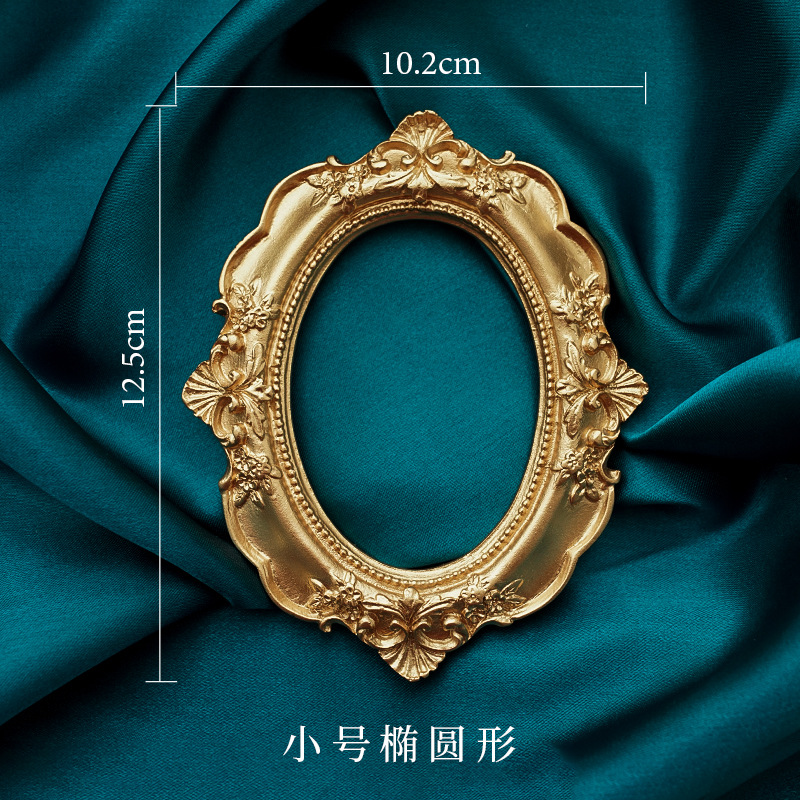 ゴールデンレトロフォトフレームネイルアートジュエリー装飾家の - Resin Art Photo Frame のレビューと価格