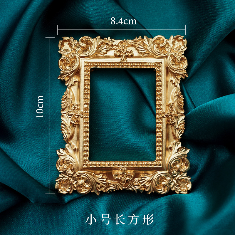 ゴールデンレトロフォトフレームネイルアートジュエリー装飾家の - Resin Art Photo Frame のレビューと価格