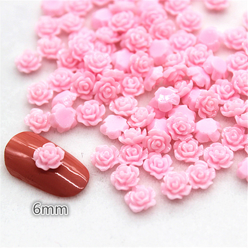ミニローズレジンカボション,100個,6mm,フラワーフラッ - Resin Art With Rose のレビューと価格