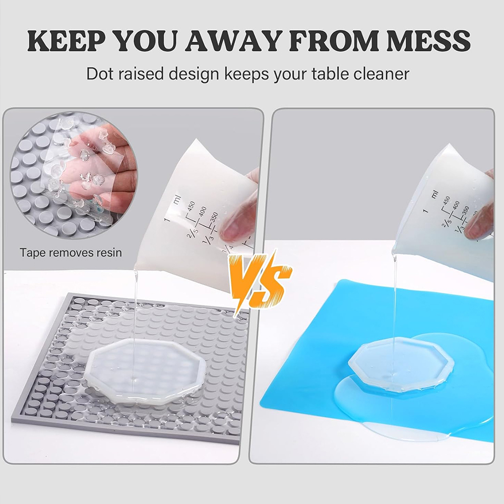 シリコーン樹脂コレクターマット耐熱マットプレースマット樹脂金 - Resin Art Kitchen のレビューと価格