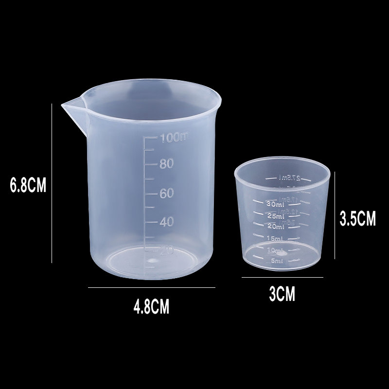 100ML & 30ML プラスチック計量カップ目盛り付きビ - Resin Art Kitchen のレビューと価格