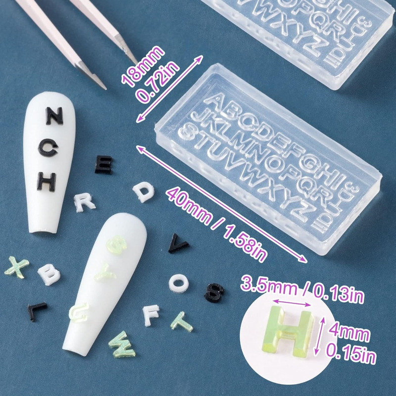 2/4セット 透明ミニA-Z 26文字 3Dシリコン樹脂型  - Resin Art Zone のレビューと価格
