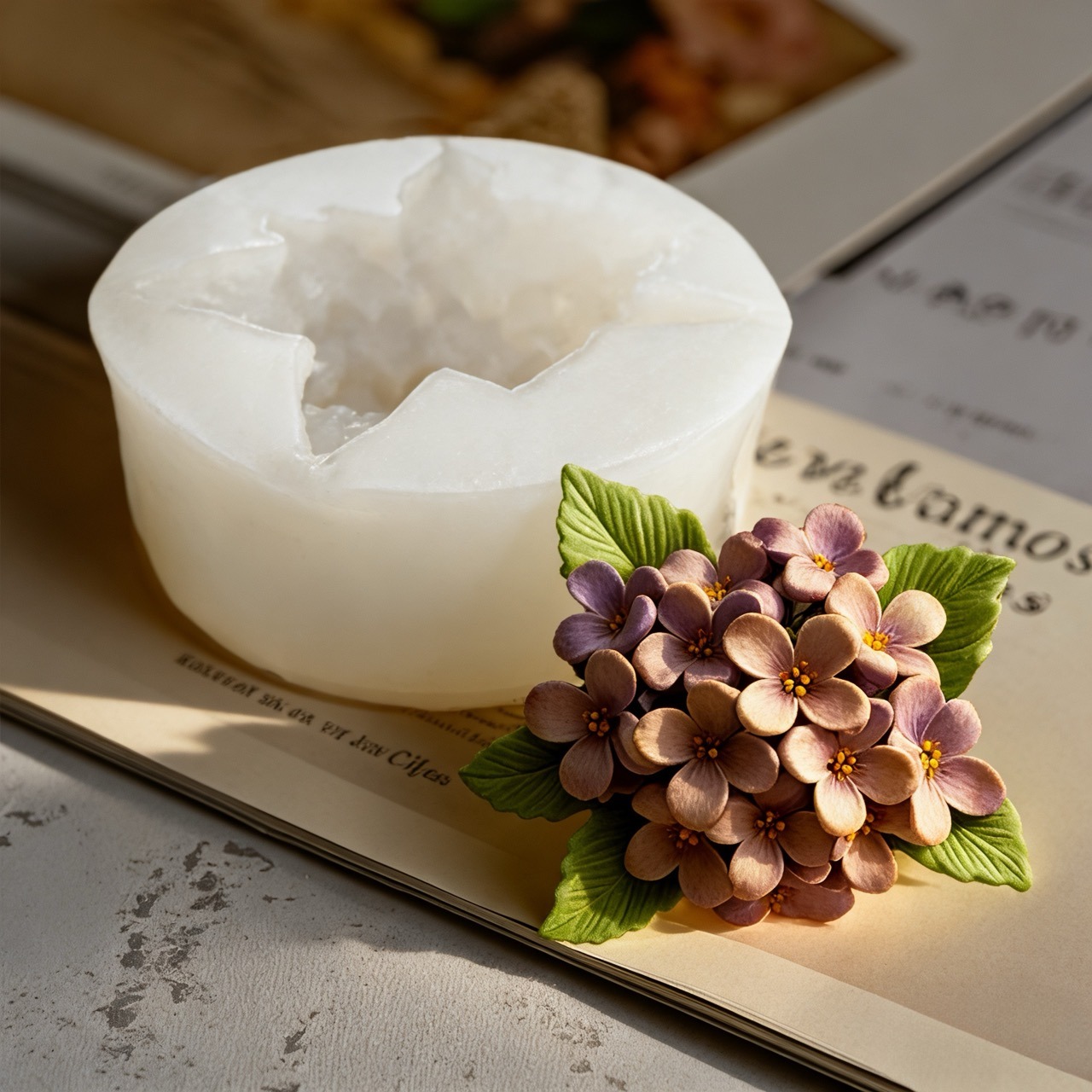 3Dローズライラックフラワーシリコンモールド2個、樹脂やキャ - Resin Art With Rose のレビューと価格
