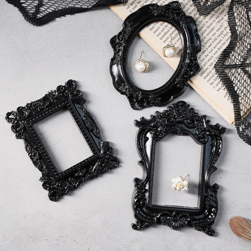 ヨーロッパスタイルの樹脂製フォトフレーム、黒縁の装飾フレーム - Resin Art Photo Frame のレビューと価格