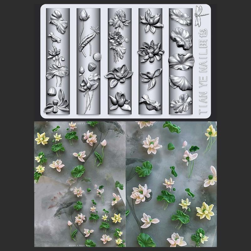 Z. 花シリーズ3D曲線ネイルモールド スズラン 蓮の花 D - Resin Art Zone のレビューと価格