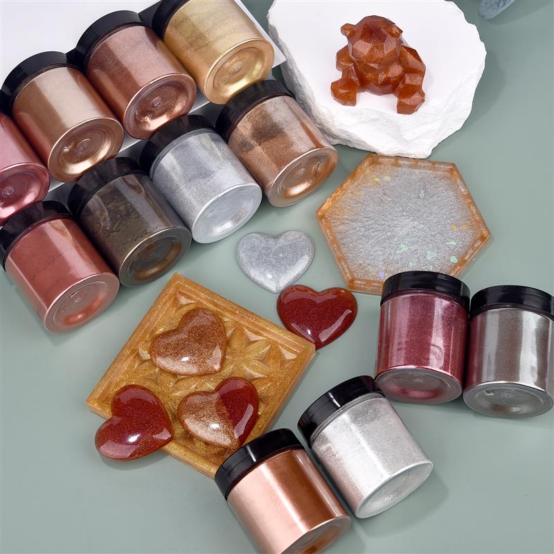ジュエリー作り用のメタリック顔料染料,真珠光沢のある着色剤, - Pearl Powder Resin のレビューと価格